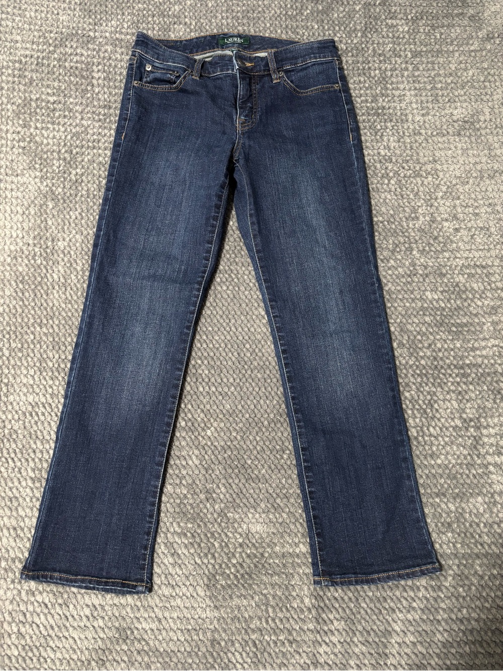 Lauren Ralph Lauren Dark Blue Women’s Straight-Leg Jeans Size 4P
